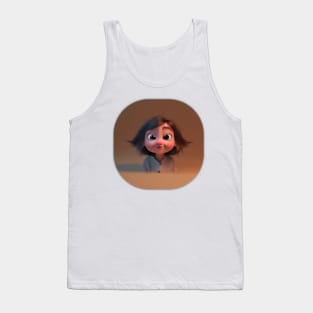 Big Eyed Cold Red Nose Cute Kid Tank Top